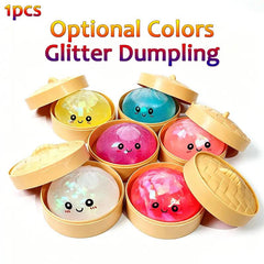 Glitter Dumpling Squishy with Box,