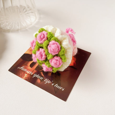 Handmade DIY Yarn Rose Bouquet