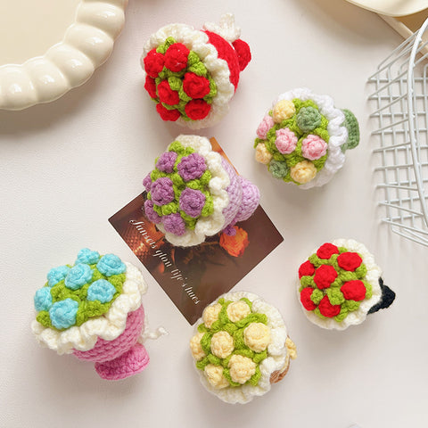 Handmade DIY Yarn Rose Bouquet