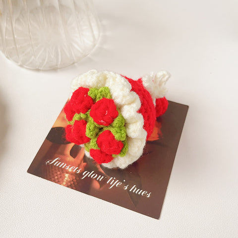 Handmade DIY Yarn Rose Bouquet