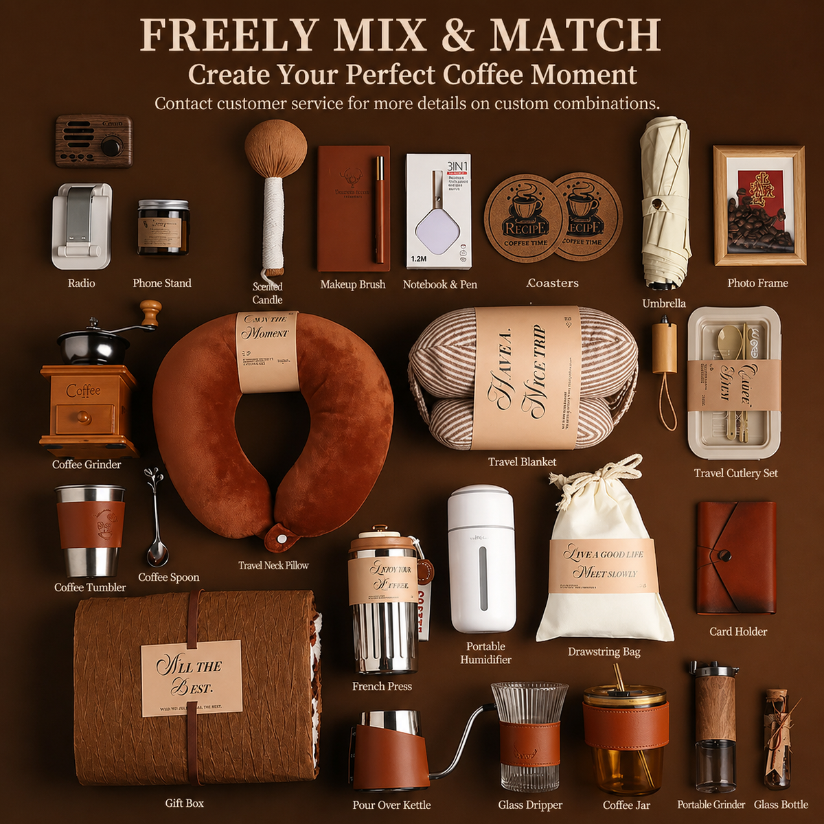 Premium Coffee Gift Set with Portable Carry Case